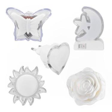 Imagem de Luminária Noturna Led Abajur Tomada Led Bivolt Infantil Quarto Borbole