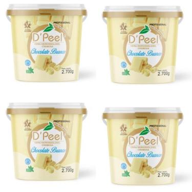 Imagem de Cera Depilação Chocolate Branco Dpeel Quente Anestesica 4 BALDES De 27