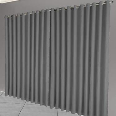 Imagem de cortina de quarto  5,00 x 3,00 pe direito alto Celina bege - Bravin Co