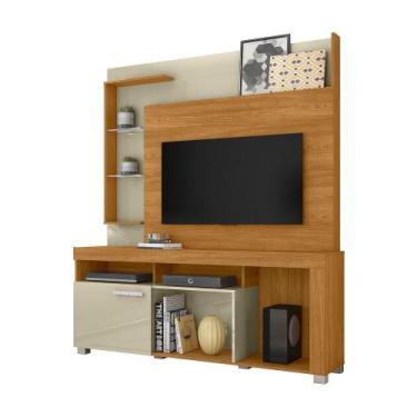 Imagem de Estante Home Theater Ícaro Para TV até 50 Polegadas Cumaru e Opala - M