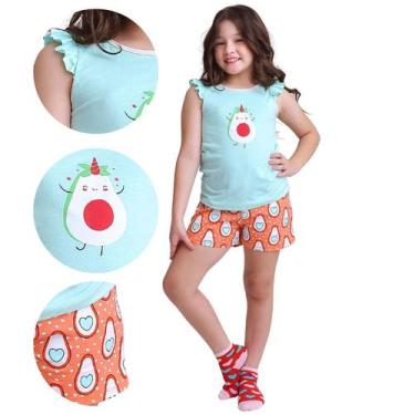 Imagem de Pijama Baby Doll Infantil Verão Conforto Estilo para Dormir - Minhoqué