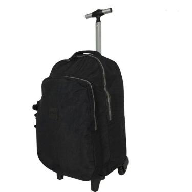 Imagem de Mochila Rodinha Crinkle Juvenil Preta Luxcel