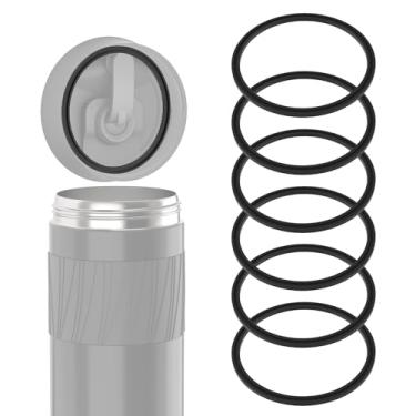 Imagem de Linkidea Pacote com 6 juntas de substituição para garrafa de água compatível com Contigo Byron Snapseal Caneca de viagem 473 g/567 g, vedação de borracha à prova de vazamento de silicone com pinça