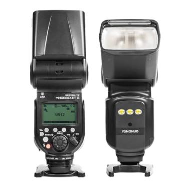 Imagem de YONGNUO YN968EX-RT III 2.4G Flash Speedlite sem fio ETTL, GN60 HSS 1/8000s modo mestre e escravo com luz LED de alta potência de 5500K para câmeras Canon DSLR