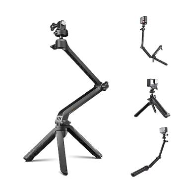 Imagem de PGYTECH Caplock Mantispod Z, Tripé Para Vlog De Vídeo Para Dji Osmo Action 5 Pro/4/Pocket 3 Compatível Com Câmeras De Ação Gopro 13/12/11 Para Insta360 Ace Pro 2/X4/X3/One Com Adaptador De Rosca 1/4