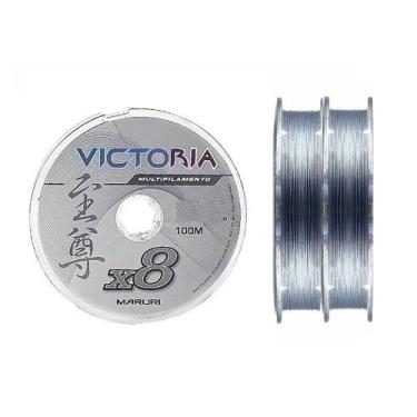 Imagem de Linha de Pesca Multifilamento Victoria Cinza 8 Fios 200m 0.50mm 76lb -