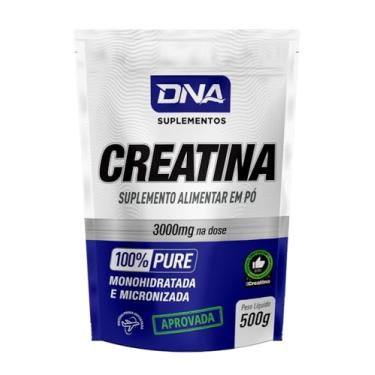 Imagem de DNA Creatina Monohidratada e Micronizada, 500g, Suplemento Alimentar em Pó, 3000mg por Dose, 100% Pura