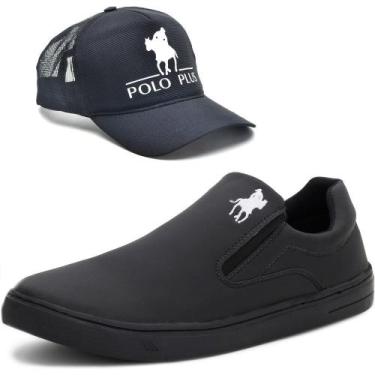 Imagem de Tênis Slip On Casual Masculino com Boné Polo Plus