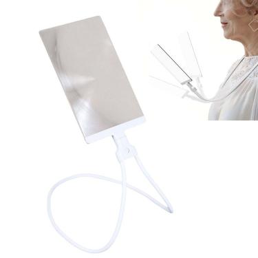 Imagem de Lupa de Pescoço Aumento 5x Leitura Haste Flexivel Maos Livres Apoio Mesa Idoso Trabalho Vista Cansada Baixa Visao