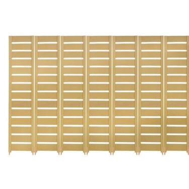 Imagem de Biombo Slim Divisória de Ambiente MDF Reto Com Pés Painel Separador Decoração (7, Horizontal)