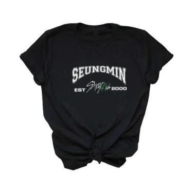 Imagem de Coreano Streetwear Stray Kids Membros Camisetas Bang Chan Changbin Lee