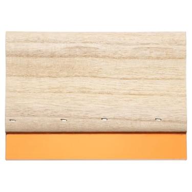 Imagem de HARFINGTON Rodo de serigrafia, 15 cm, 65 durômetro, lâmina de poliuretano, cabo de madeira, raspador de tinta para serigrafia, impressão de tecido