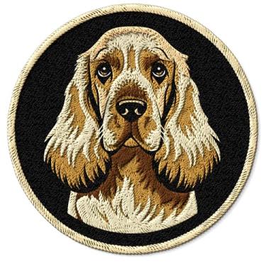 Imagem de Cocker Spaniel Patch bordado ferro em remendos para roupas, mochilas, bolsas, jeans, jaquetas tamanho 7,6 cm ID45095