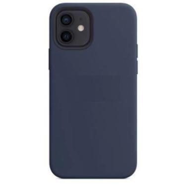 Imagem de Capa Capinha Aveludada Compatível Com Apple iPhone 11 - Genérica, Azul