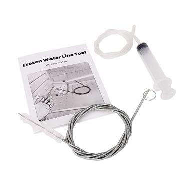 Imagem de BQLZR Aquecendo o interior da ferramenta de geladeira para dispensador de refrigerador, linha de água de descongelamento, comprimento total, 625 mm, plástico branco