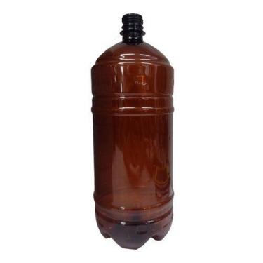 Imagem de 3 Garrafas Pet Growler 2 Litros Ambar Chopp Com Tampa Barato - GSMCELL