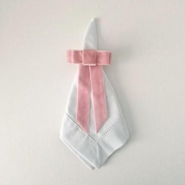 Imagem de Porta Guardanapo Laço Veludo - Decor Madame Blue, Rosa