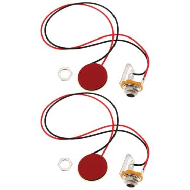 Imagem de Micro Traders 2 peças de arnês piezo para guitarra de 1/10.2 cm compatível com caixa de charutos com comprimento de linha de 300 mm