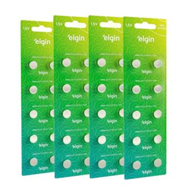 Imagem de Kit com 4 cartelas Pilha Bateria Lr44 Ag13 Elgin