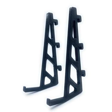 Imagem de Senac LLC Suporte de teclado projetado para IKEA SKADIS Pegboard | Suporte de teclado, ganchos de pegboard, durável, comporta até 900 g, tela para teclados mecânicos | 1 par (2 ganchos), preto