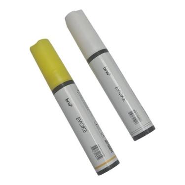 Imagem de Giz Líquido Canetão Amarelo E Branco Vidro Lousa 2 Unidades - BRW
