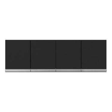 Imagem de Armário Aéreo Gabinete Multiuso Andreia 160cm Ajl Móveis, Preto