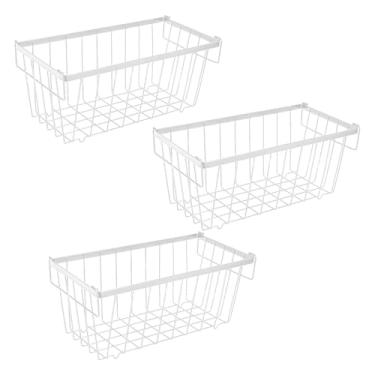 Imagem de Fenteer Organizador de freezer, prateleira divisora, organização, classificação e fácil acesso aos alimentos, prateleira de armazenamento, cesta de geladeira, Branco