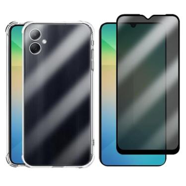 Imagem de Kit Capa Capinha Case + Película De Vidro 3D Privacidade Anti Spy Para Samsung Galaxy A06