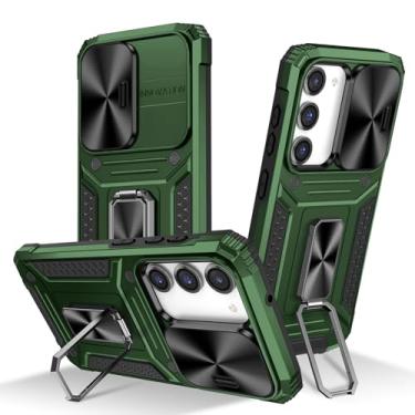 Imagem de Asuwish Capa de telefone para Samsung Galaxy S24 Plus/S25 Plus S24+ S25+ 5G com capa protetora de tela de vidro temperado anel suporte S24Plus 24S + S 24 24+ S25Plus 25S 25+ SM-S936U mulheres homens