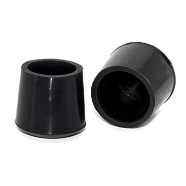 Imagem de Flyshop – 4 peças de capas para pernas de cadeira de silicone preto, protetores de piso para pés de cadeira de mesa, 2,5 cm, diâmetro interno de 25 mm