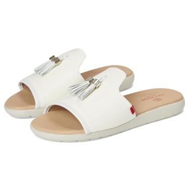 Imagem de Marc Joseph New York Sandália rasteira feminina Riverside, Cobra branca, 36