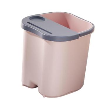 Imagem de Zialofi Banheira profunda para os pés, portátil com alça, leve e resistente para relaxamento dos pés com pontos de massagem, banheira para imersão dos pés, Rosa