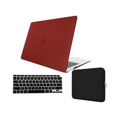 Imagem de Kit Case Para Macbook NEW PRO 16 A2141 Com Touchbar Fabricação entre 2019 e 2020 + Película de Teclado + Capa Neoprene (Marsala)