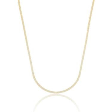 Imagem de Corrente Feminina Veneziana Tripla 40cm Ouro 18k 750 Amarelo