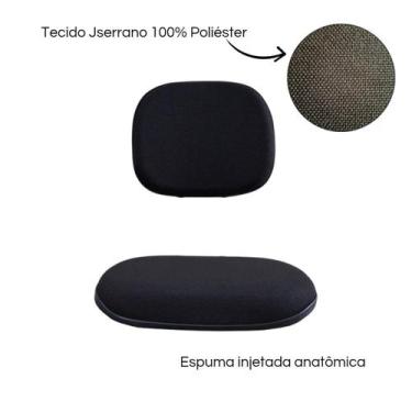 Imagem de Kit de Assento e Encosto com Espuma Anatômica para Cadeira Secretária 