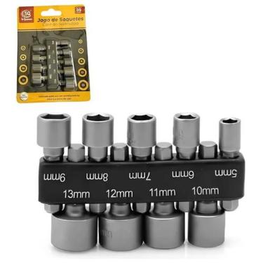 Imagem de Jogo de Soquetes Canhão Sextavado 9 Peças  Modelo SQ4316