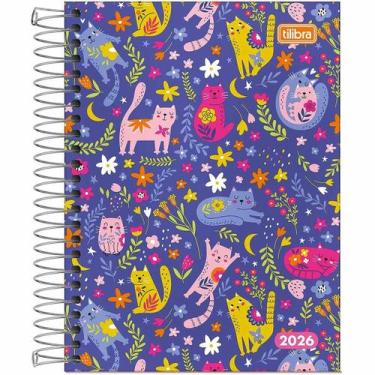Imagem de Agenda 2026 diária espiral Pepper feminina M4 Tilibra, Gatos