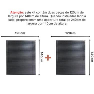 Imagem de Persiana PVC Trilho Metálico 240larg x 140alt (2 pçs) - Persiana Pront