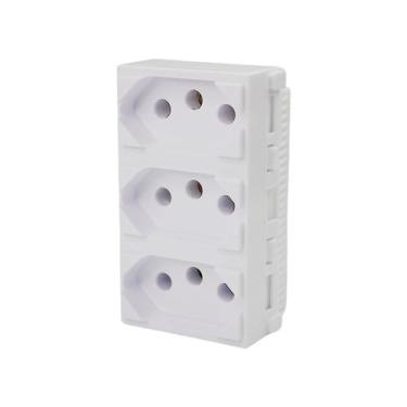 Imagem de Tomada Tripla Monobloco Branco 20A Módulo Linha I9 - Ilumi
