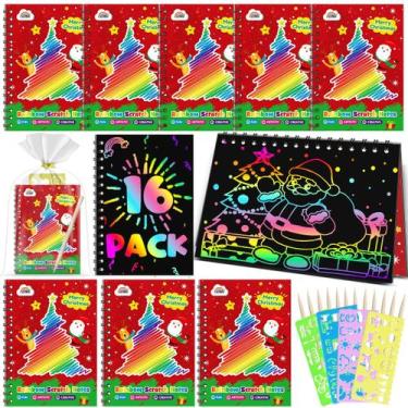 Imagem de Notebook ZMLM Rainbow Scratch Art Presentes de Natal para crianças