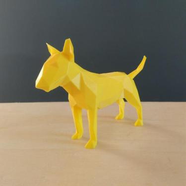 Imagem de Bull Terrier - 10 Cm De Altura / Cachorro Decorativo - Toque 3D, Amare