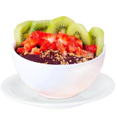 Imagem de Kit 6 Bowls Tigela Cumbuca 400ml + 6 Prato Lanche Porcelana - Porcelan