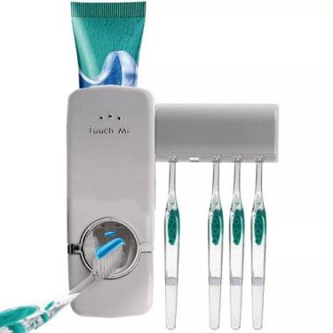 Imagem de Dispenser Aplicador Creme Dental Pasta Dente Suporte Escovas - MKB