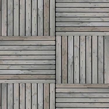 Imagem de Papel de Parede Adesivo Madeira Mosaico Cinza - 011 - Multimpressão