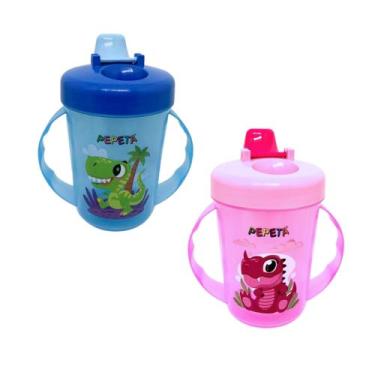 Imagem de Copo Squeeze Infantil Menina e Menino (1034) - Pepeta, Azul