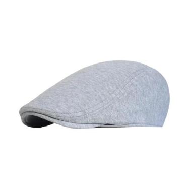 Imagem de Boina Masculina De Algodão De Cor Sólida 2023 Moda Casual Gorro Retrô 