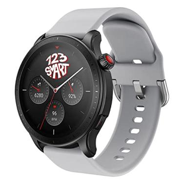 Imagem de Pulseira de Silicone Colorida Marca 123Smart Compativel com GTR4 GTR 4 A2166 / GTR3 A1971 / GTR 3 Pro A2040 / GTR 2 A1952 / GTR 2e A2023 / Stratos 2 2s 3