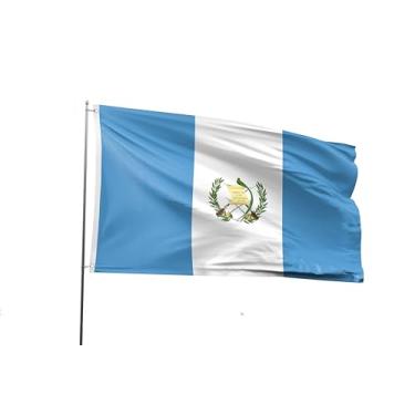 Imagem de Bandeira da Guatemala 1,5 x 2,3 m Bandeira da América Latina impressa em poliéster nacional guatemalteco com 2 ilhós para festival temático guatemalteco evento desfile festa herança decoração do mês