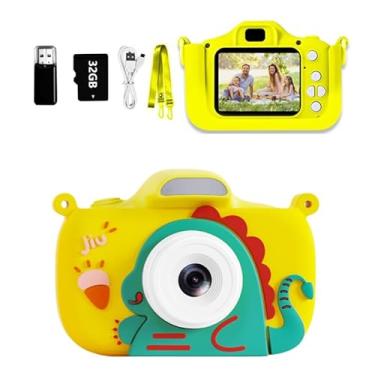 Imagem de Câmera infantil, câmera infantil de selfie frontal 1080p 48MP, câmera de brinquedo de tela grande de 2,4 polegadas, câmera de presente de aniversário de Natal com zoom 8X, compatível com 2, 3, 4, 5, 6