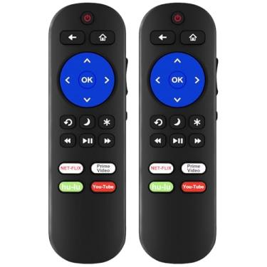Imagem de Controle remoto de substituição para controle remoto Roku, universal para Hisense/Onn/TCL/Element/Haier/Sharp/Hitachi/LG/Sanyo/JVC/Magnavox/RCA/Philips/Westinghouse Roku Smart TV integrada